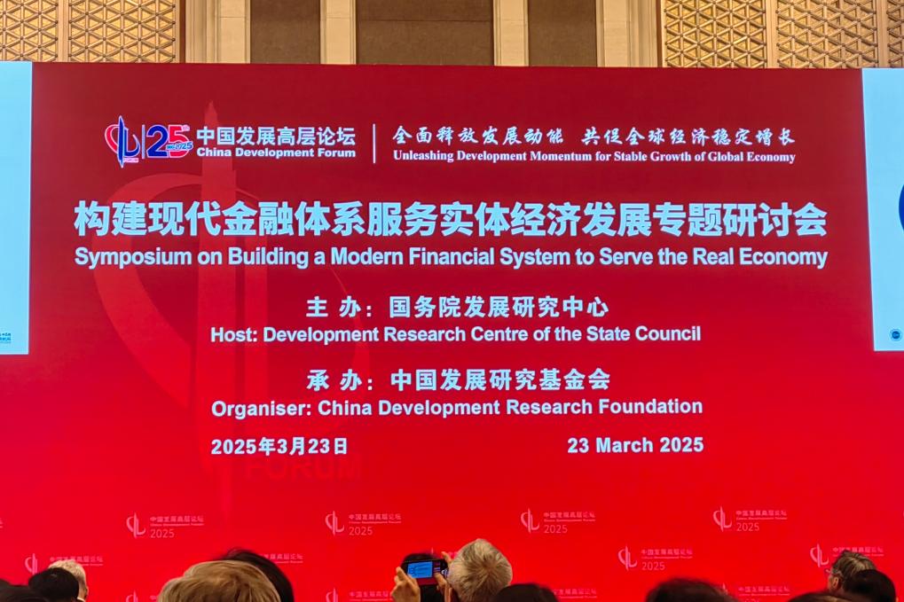 中国发展高层论坛2025年年会构建现代金融体系服务实体经济发展专题研讨会现场